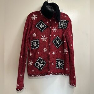 Erika Burgundy Knit Sweater